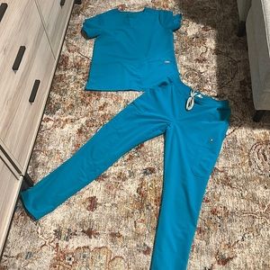 Figs Scrubs ( pant and top both on size small) Teal